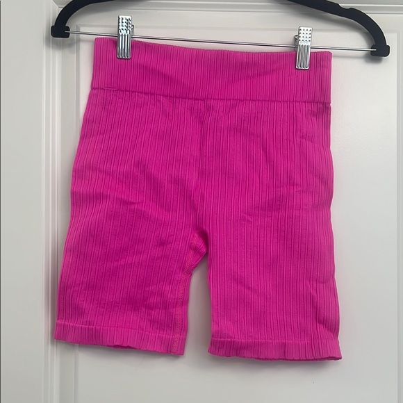 Hot Pink Ribbed Shorts 💕 - Picture 3 of 4